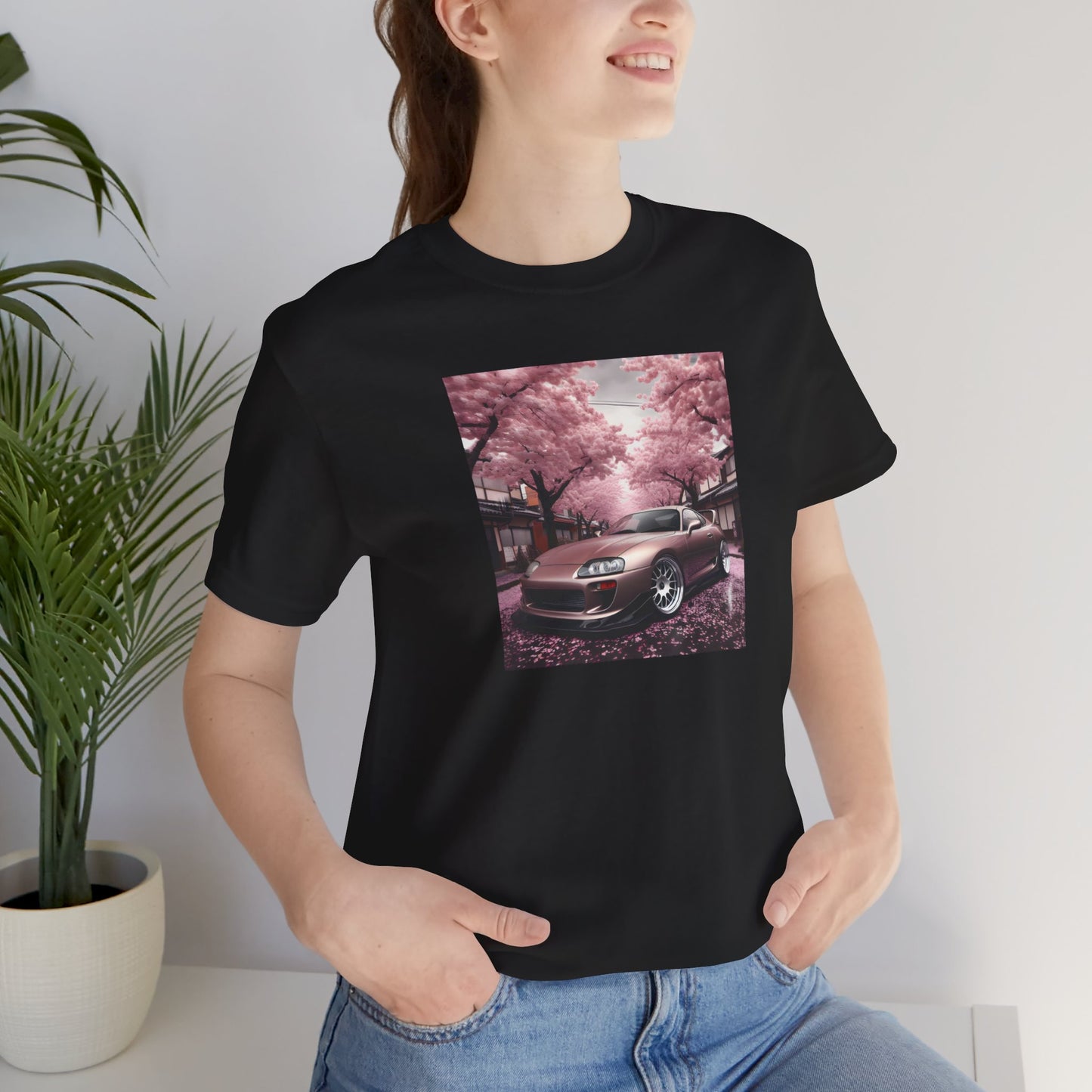"A Supra and Cherry Blossoms" Unisex T-Shirt