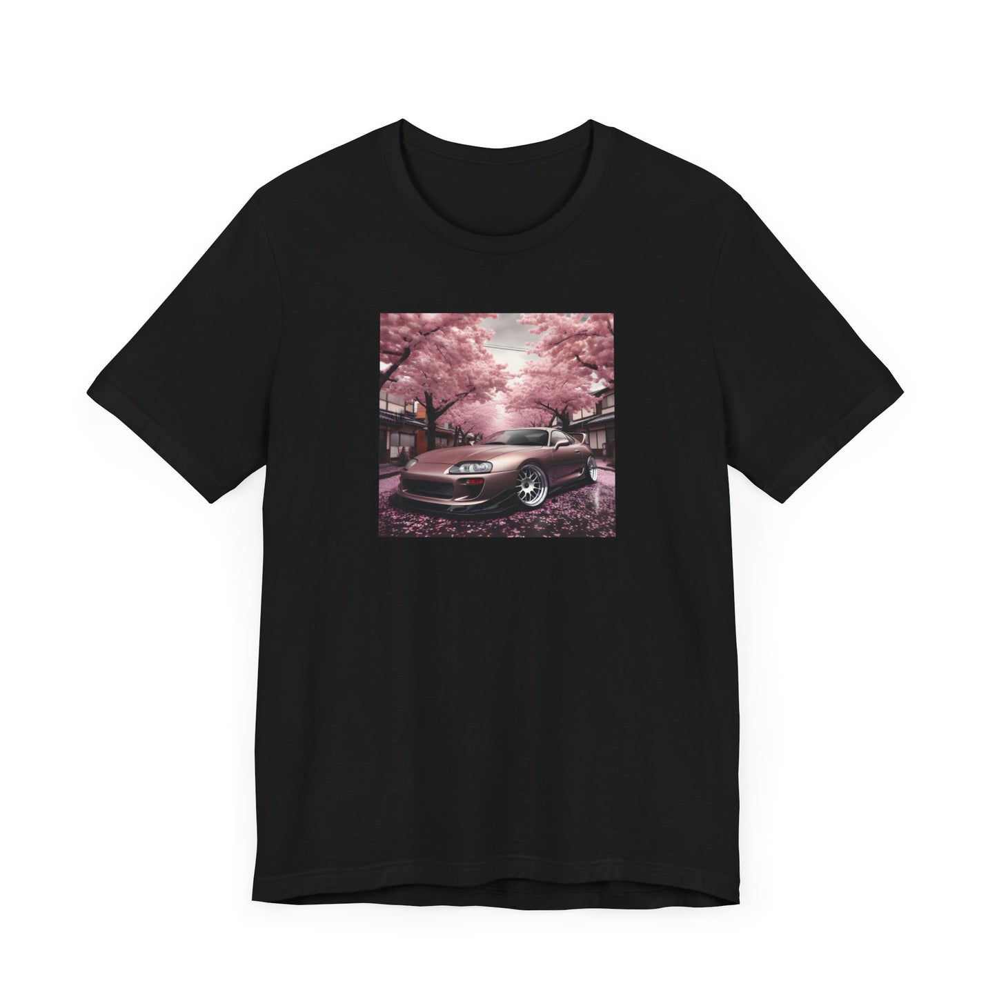 "A Supra and Cherry Blossoms" Unisex T-Shirt