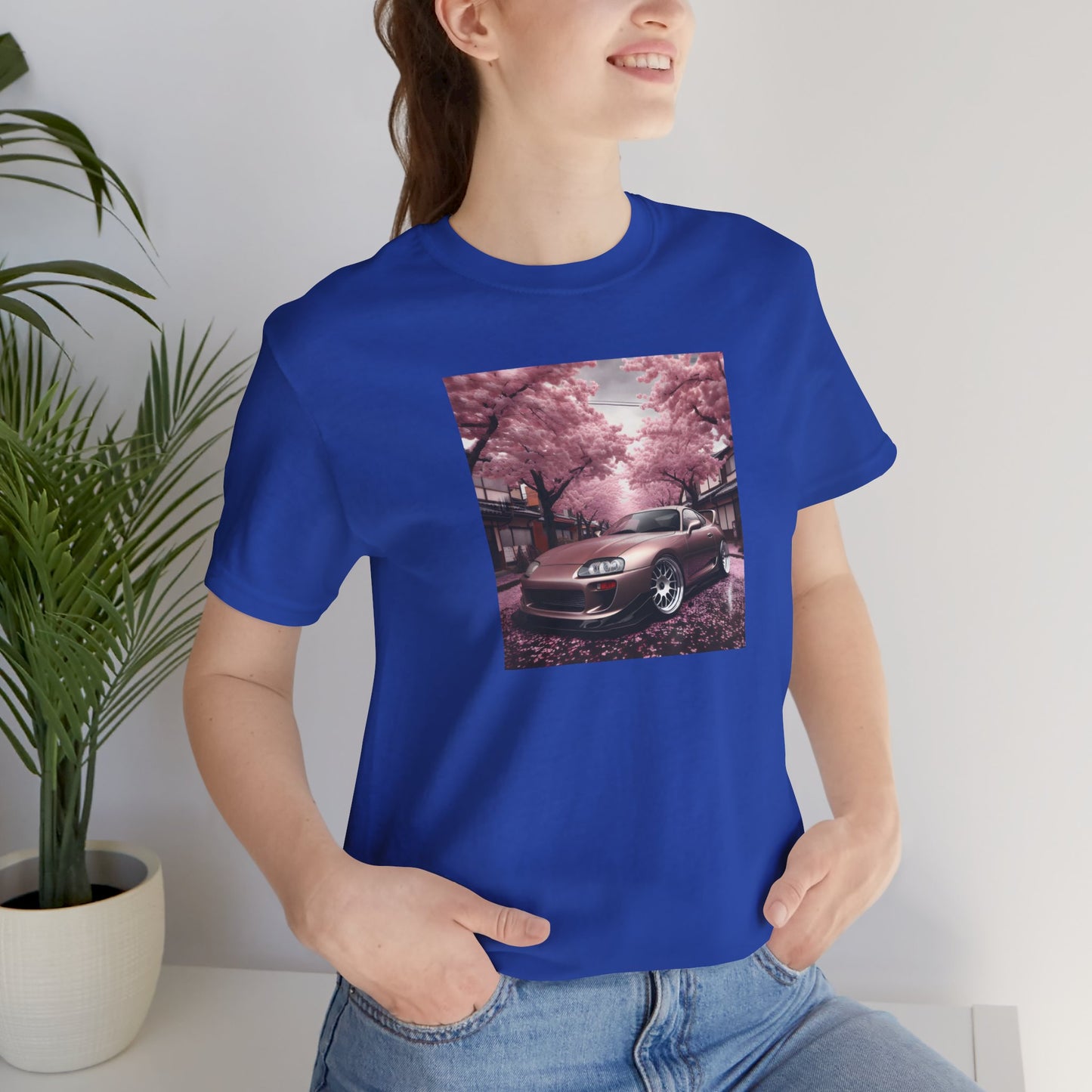 "A Supra and Cherry Blossoms" Unisex T-Shirt