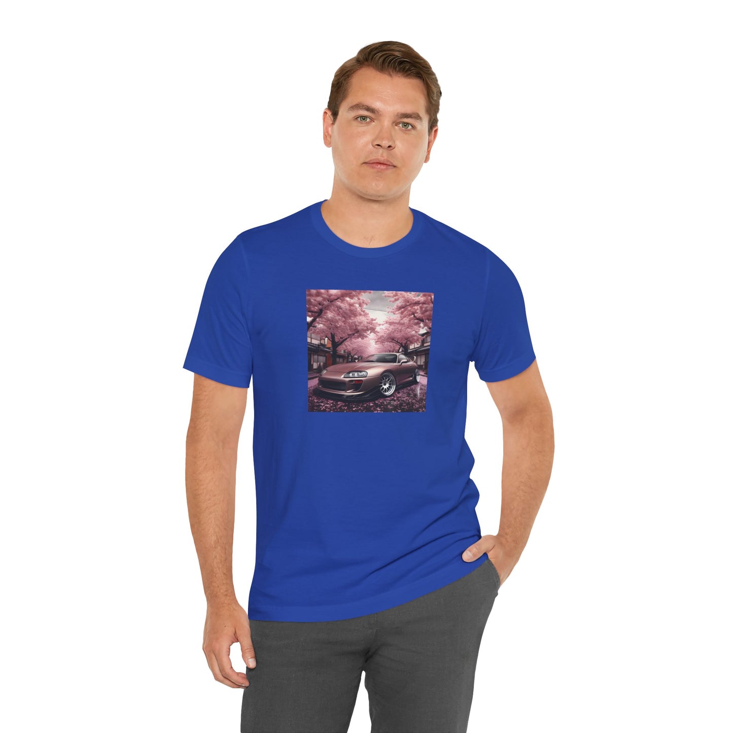 "A Supra and Cherry Blossoms" Unisex T-Shirt