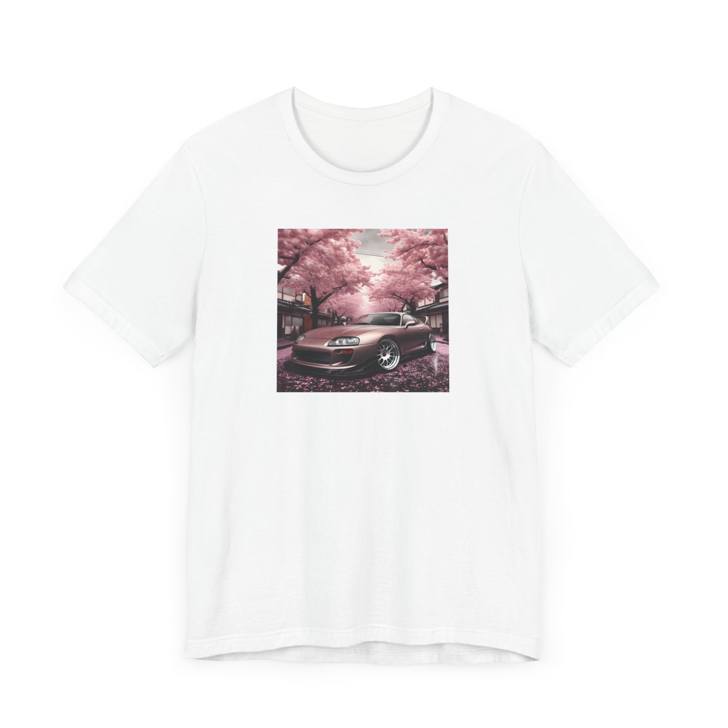 "A Supra and Cherry Blossoms" Unisex T-Shirt