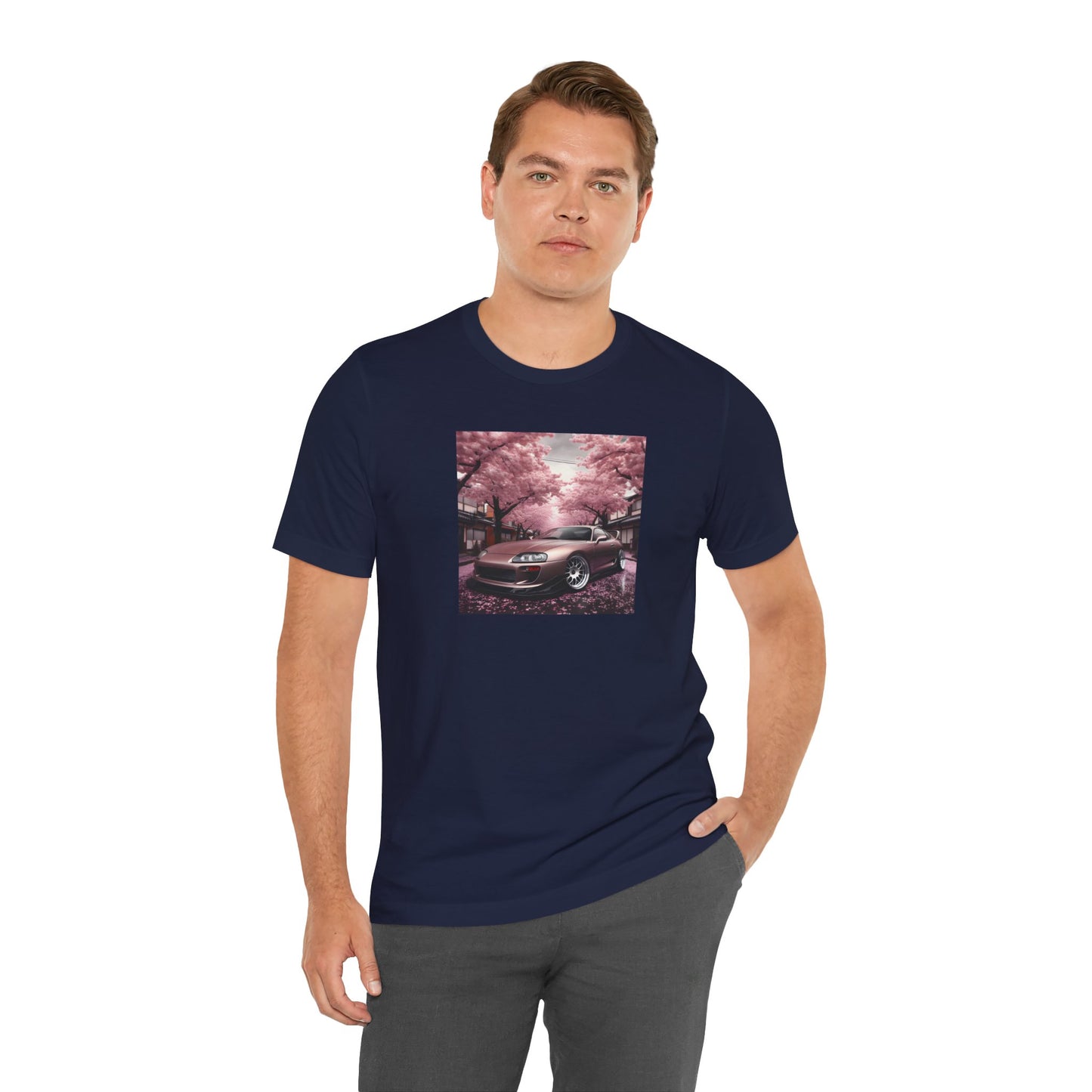 "A Supra and Cherry Blossoms" Unisex T-Shirt