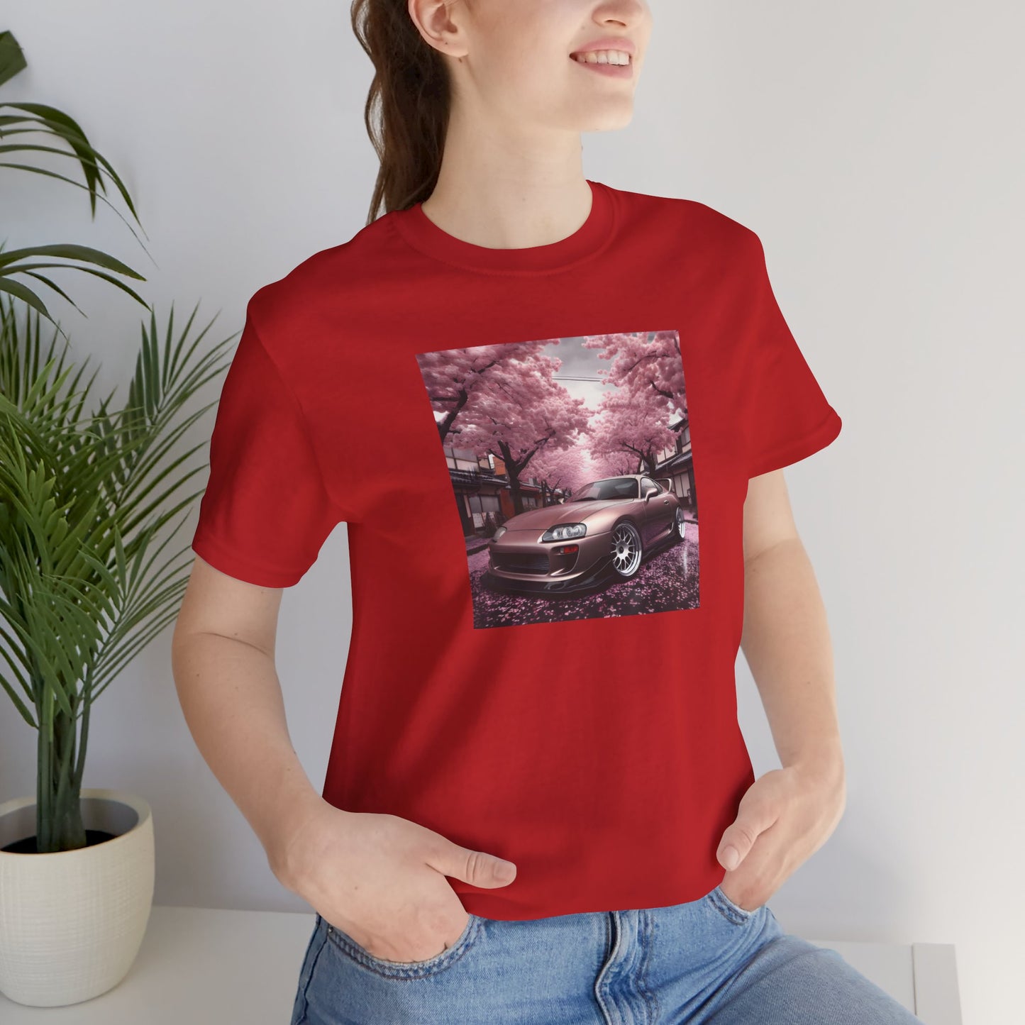 "A Supra and Cherry Blossoms" Unisex T-Shirt